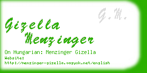 gizella menzinger business card